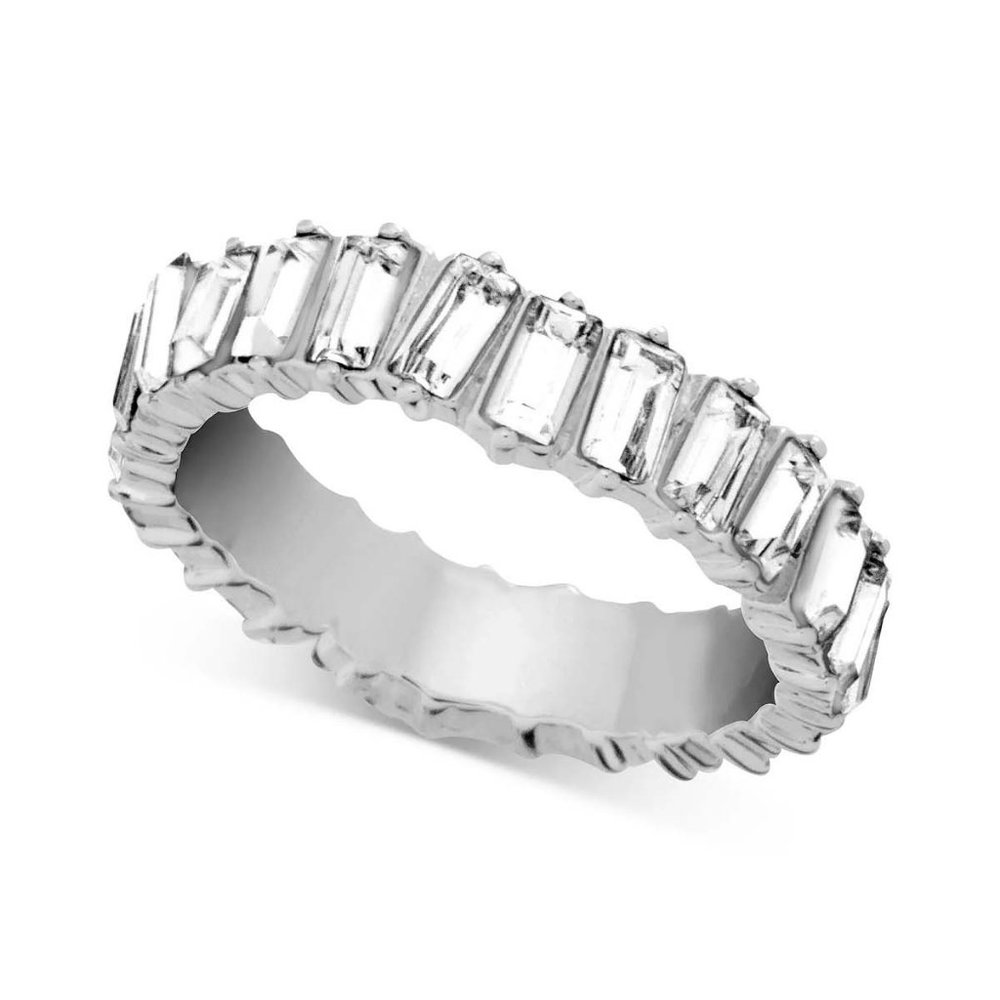 New AND NOW THIS Crystal Band Ring in Silver-Plate